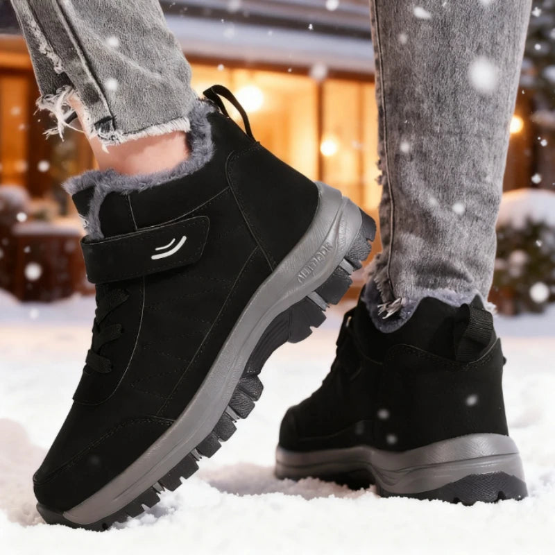 Fashion - Women Sneakers for Autumn and Winter Comfort Lined Anti Slip Soft Sole Elderly Shoe New Warm Walking Flat Athletic Shoes