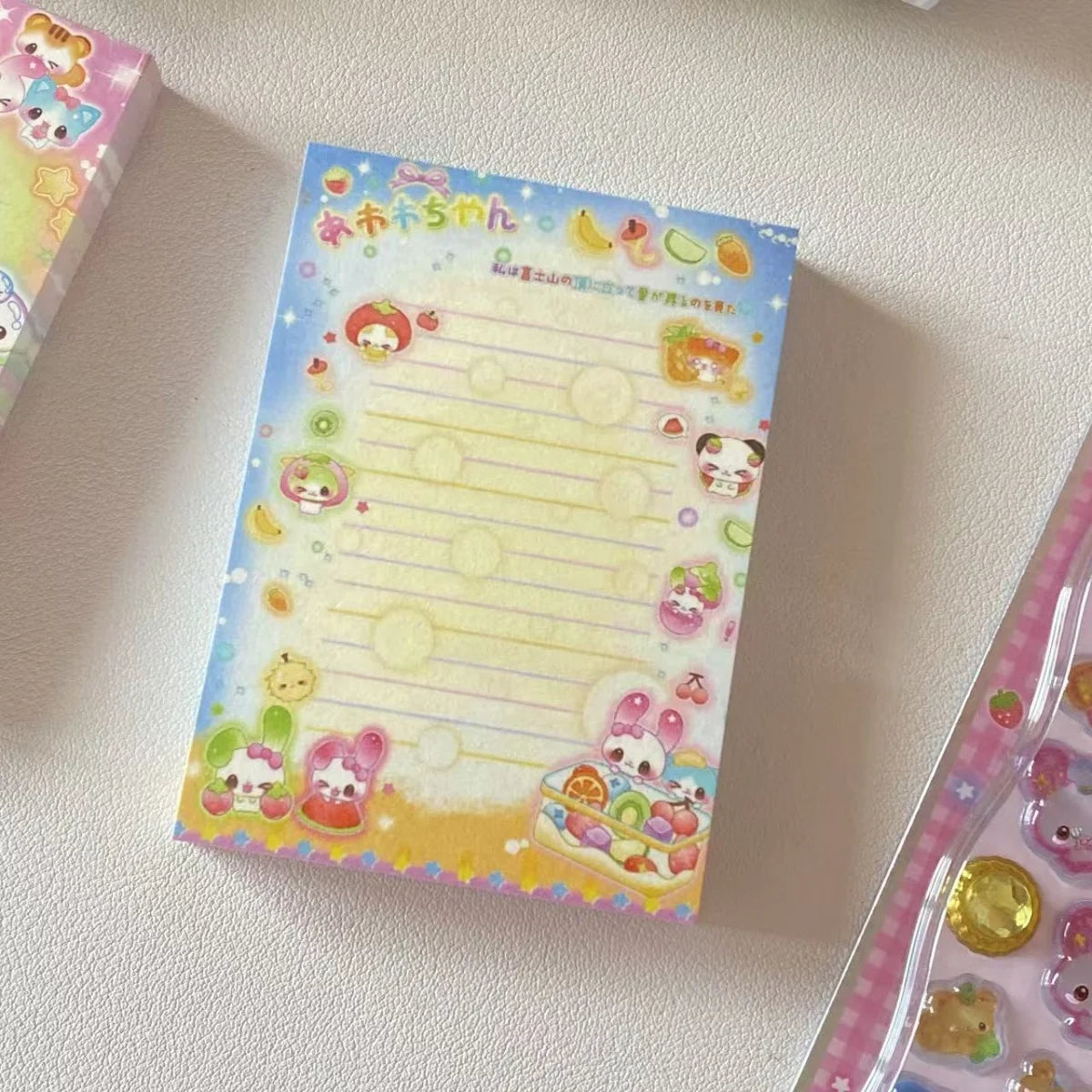 MINKYS 50 Sheets Kawaii Rainbow Bear Memo Pads Paper To Do List Journal Note Paperlaria DIY Material Stationery