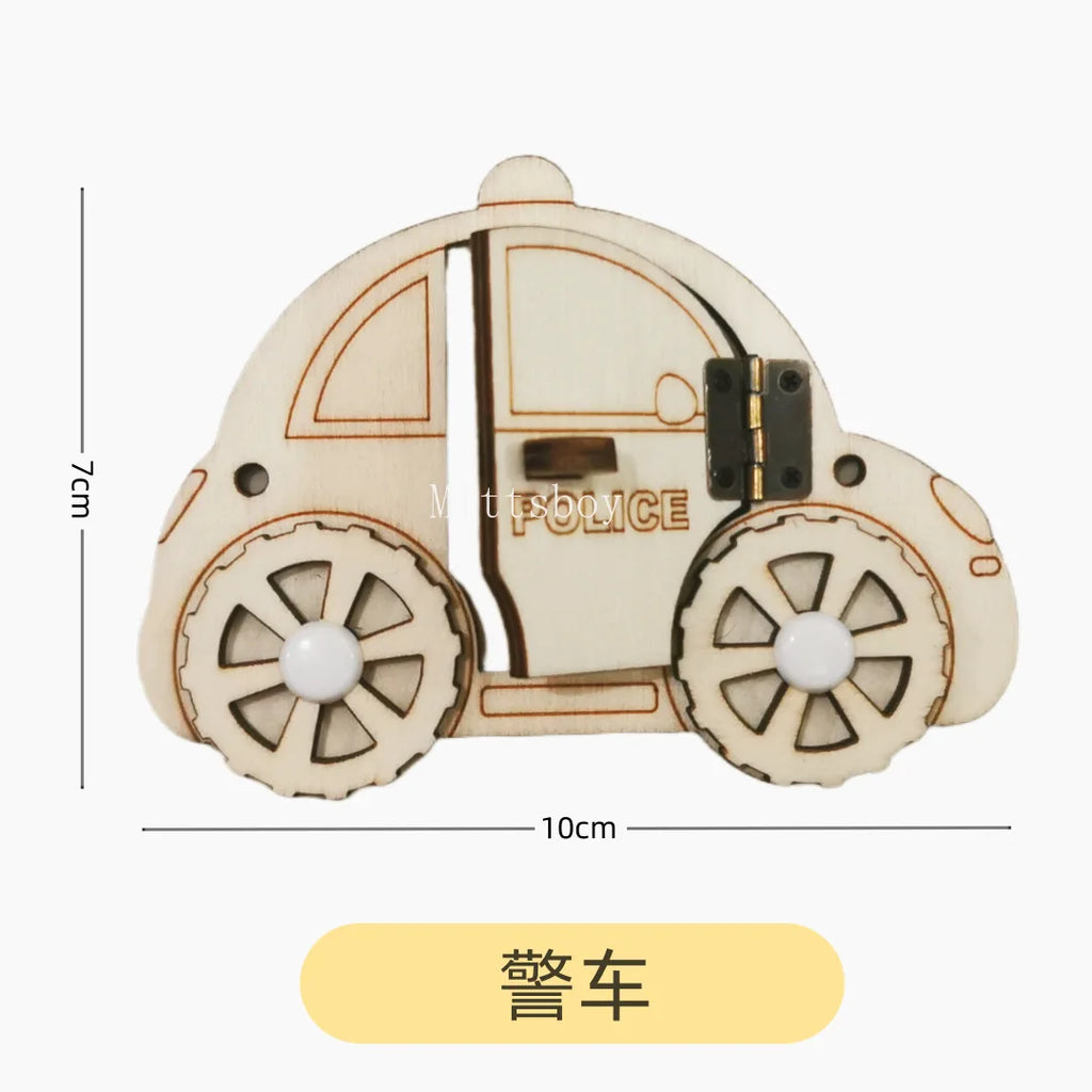 2024 DIY Montessori Busy Board  Accessories Wooden Graffiti Digit Early Ball Sequin Helicopter Educational Toy For Children Gift