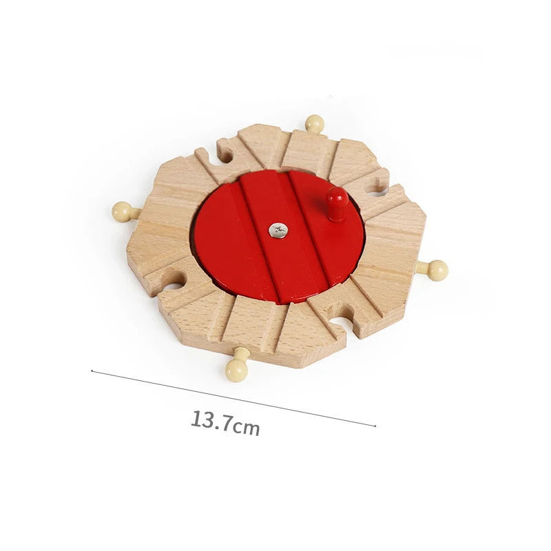 Wooden Train Track Connector Railway Rails Accessories Fit Thomas Train Road Connector Wood Railway Bridge Boys Birthday Gifts