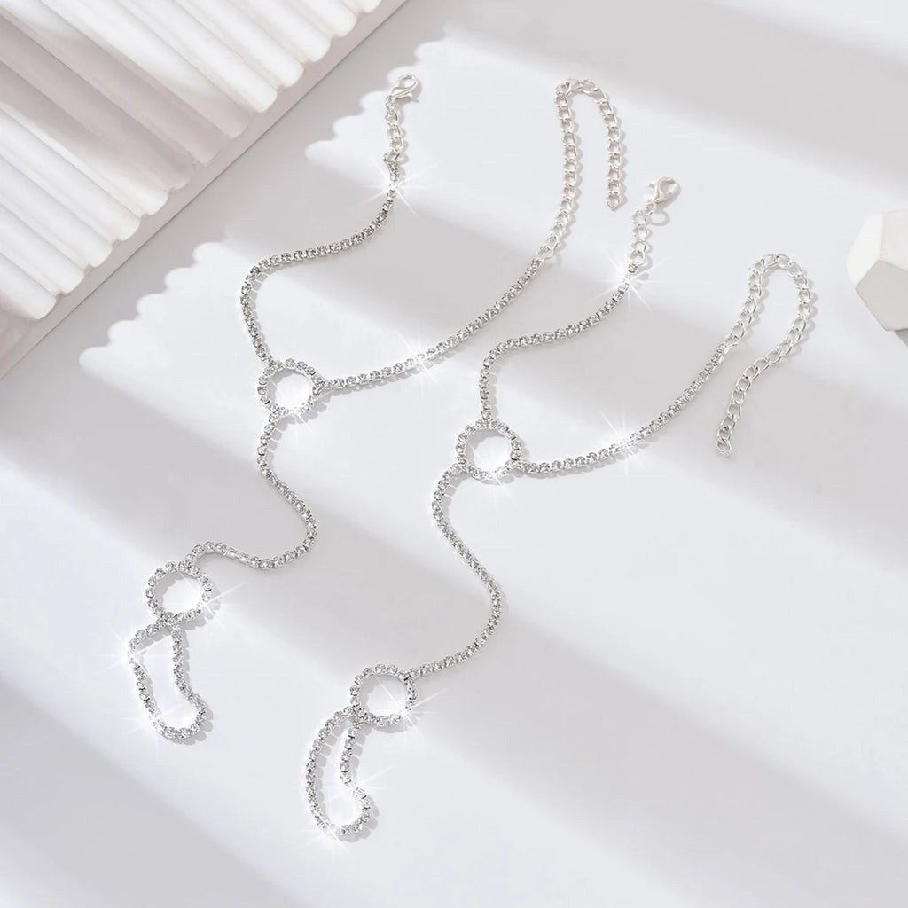 ANKLÉA - 
2 women's trendy and fashionable claw chain series circular ankle chain outdoor tourism beach banquet party holiday gift