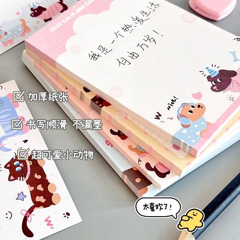 Dachshund Puppy A7 Sticky Note Book Ins High-value Student Writing Silky Opaque Ink Notepad