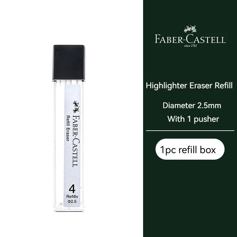 Faber-Castell Precision Tip Pen-Style Eraser Refillable Round 2.5mm Art Pencil Eraser Professional Drawing Rubbing Stationery