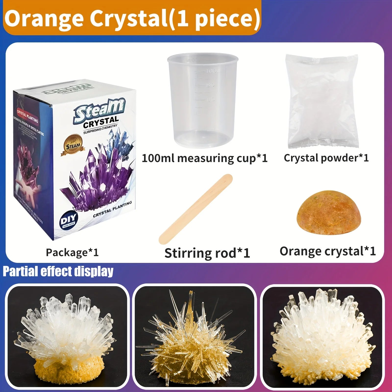 Science education toys, crystal growth and planting, educational puzzle toys, DIY crystal growth toys, Halloween/Christmas