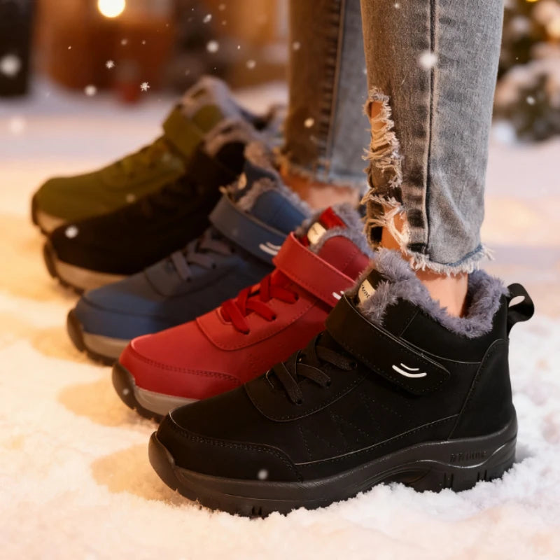 Fashion - Women Sneakers for Autumn and Winter Comfort Lined Anti Slip Soft Sole Elderly Shoe New Warm Walking Flat Athletic Shoes