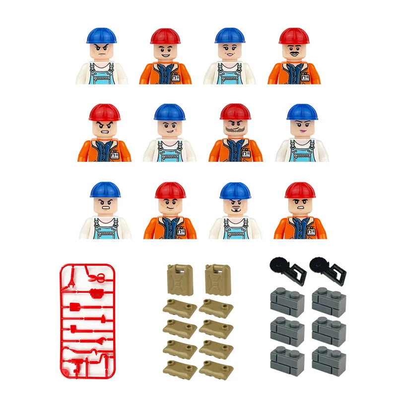 Building block toys, mini figures, character action figures, city people, building block accessory sets, children's gifts