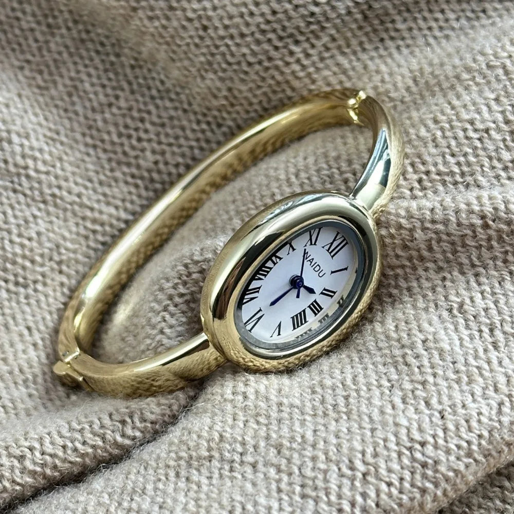 ARVA - 
Famous Brand Bracelet Watch Stainless Steel Strap Gold Watch Fashion Small Dial Ladies Girl Gift Wristwatches Relojes Para Mujer