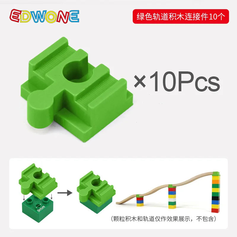 Wooden Train Track Connector Railway Rails Accessories Fit Thomas Train Road Connector Wood Railway Bridge Boys Birthday Gifts