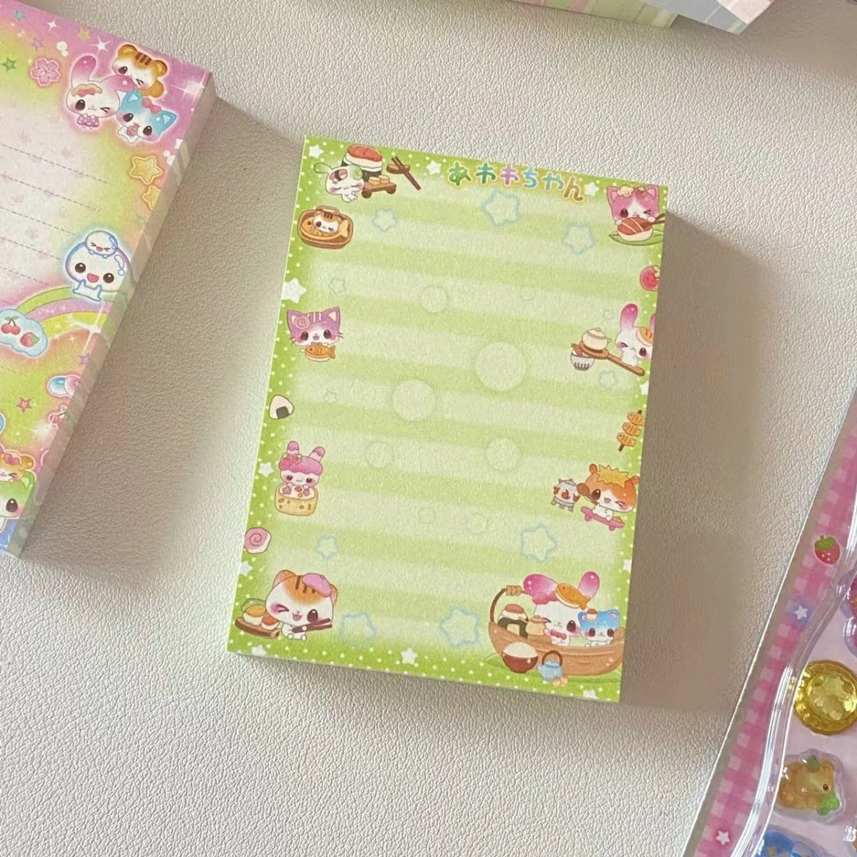 MINKYS 50 Sheets Kawaii Rainbow Bear Memo Pads Paper To Do List Journal Note Paperlaria DIY Material Stationery