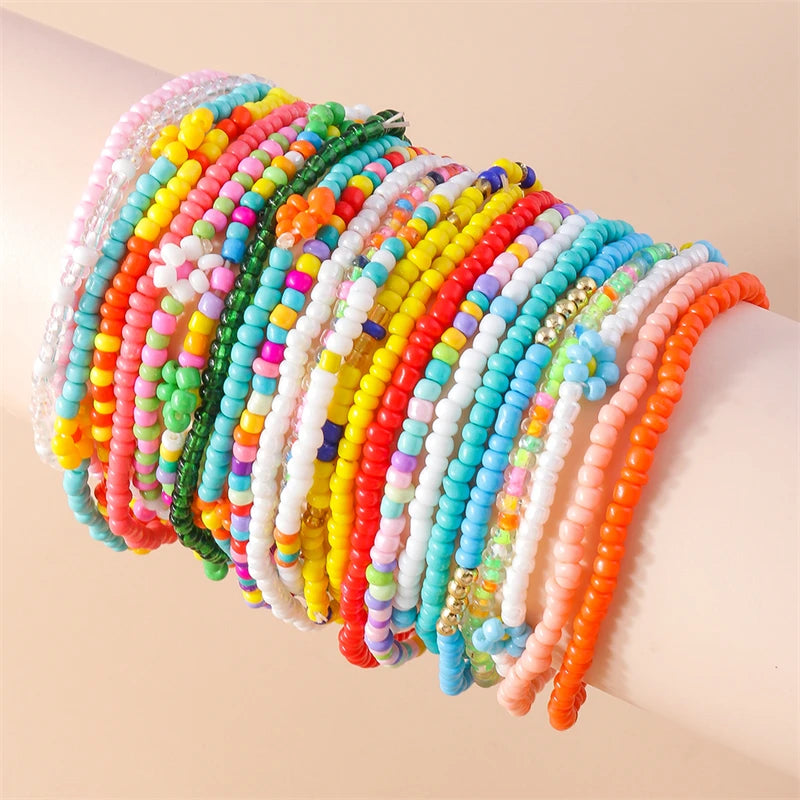Zafira Anklets - Bohemian Colorful Handmade Beads Anklets for Women Summer Beach Ankle Bracelet Foot Leg Chain Female Girls Jewelry Accessories