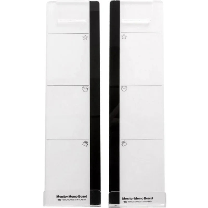 Right Left Acrylic Monitor Memo Board Desk Accessories Computer Display Message Sticky Note Clip Office Supplies