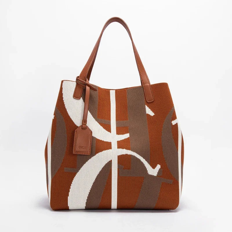 Koro - 
Women's Large Capacity Shoulder Bag Outer Exquisite Ladies Handbag Fashion Classic New Solid Color Fly Weaving Handmade