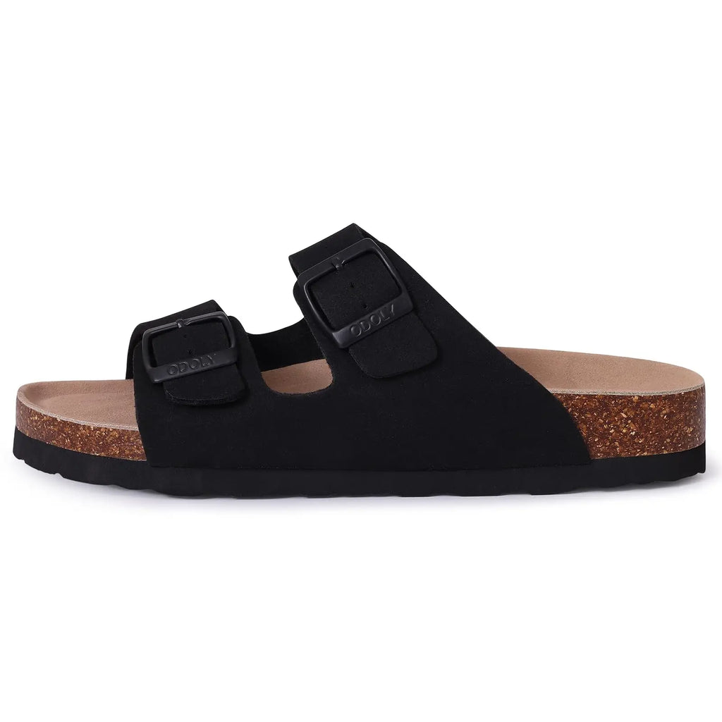 EASYLUX -  Fashion Platform Cork Slippers For Women Men Classic Flats Sandals Summer Unisex Beach Sandals With Adjustable Buckle