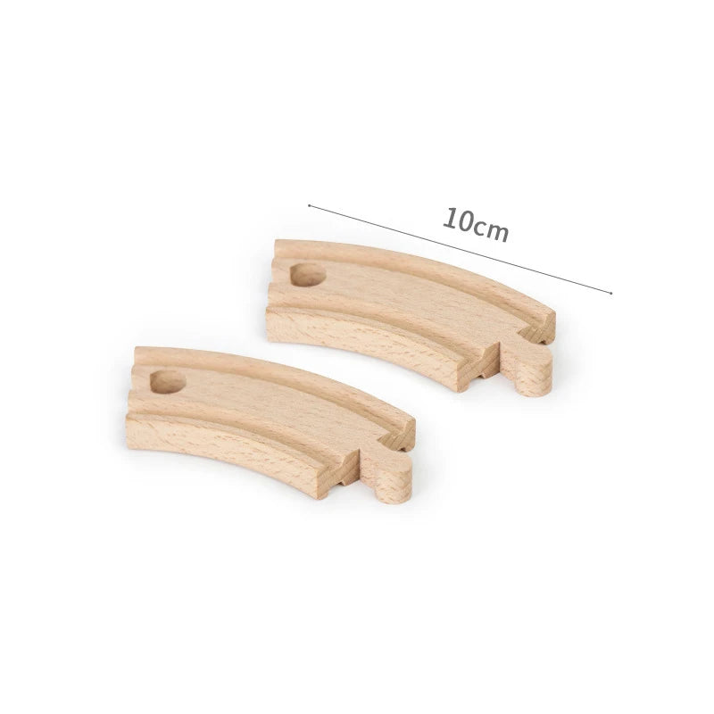 Wooden Train Track Connector Railway Rails Accessories Fit Thomas Train Road Connector Wood Railway Bridge Boys Birthday Gifts
