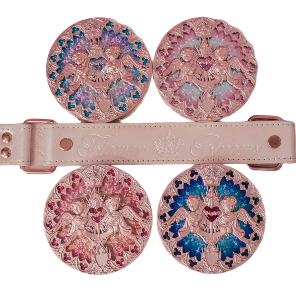 Angelique - 
Flower Knows Little Angel Embossed Face Highlighter Palette Diamond Glitter 3D Contour Waterproof Long-lasting Makeup Shimmer 8g