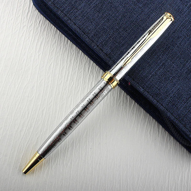 Luxury Metal Rollerball Pen 0.7mm blue Ink Steel Gold Business Signature Pens for School Office Writing Supplies Stationery