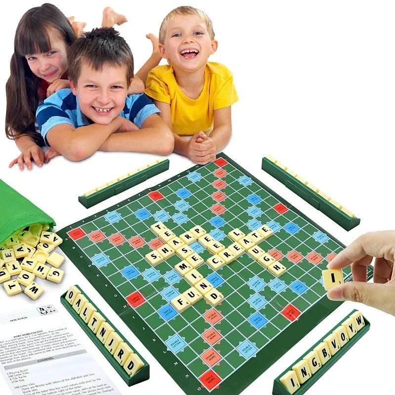 2-4 Players English Spelling Puzzle Game Educational Travel Alphabet Spell Game Fun Learning Toy Perfect for Family Game Night