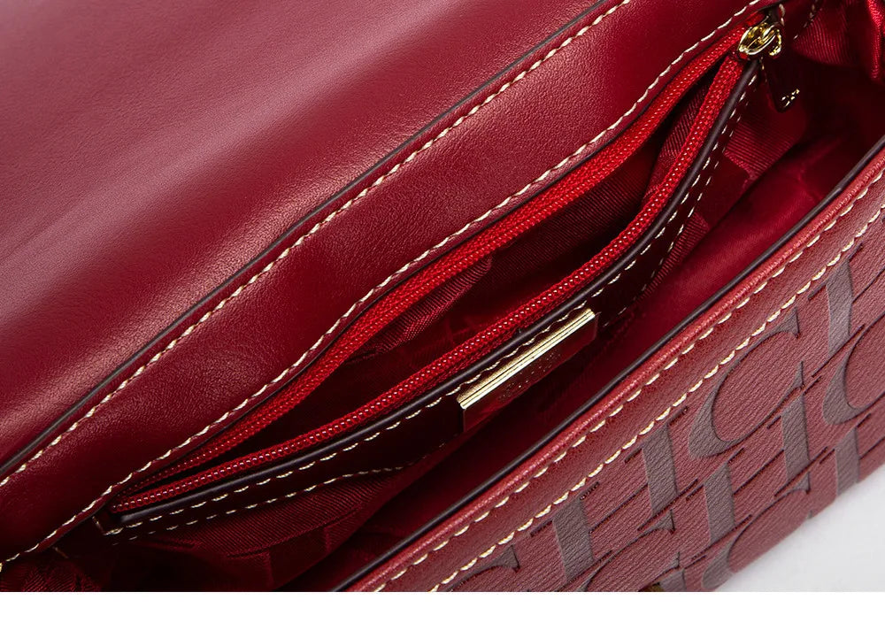 ARLIS - 
Fashion Design Model Metal Accessories Buckle Women's Shoulder Bag Luxury Brand 2025 Fashion Solid Colour Printed Head Bag