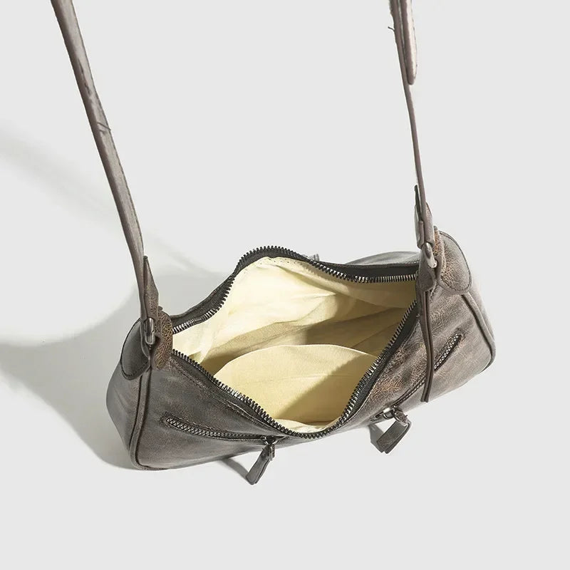 LYNX - 
Retro Belt Design PU Leather Shoulder Bags for Women 2025 Y2K Small Vintage Female Underarm Crossbody Bag Fashion Handbags