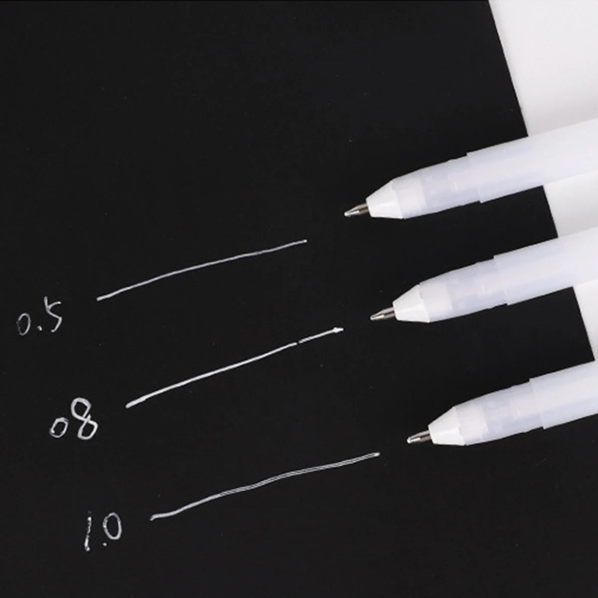 Gelly Roll Gel Pens for Journaling, Art, or Drawing - Classic White Ink - 05/08/10 Assorted Tip Sizes - 3 Pack