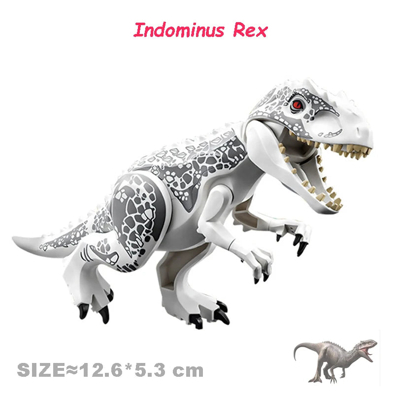 Jurassic World Dinosaurs Velociraptor Triceratops Indominus T-Rex Model Assemble Educational Building Blocks Toys For Kids Gifts