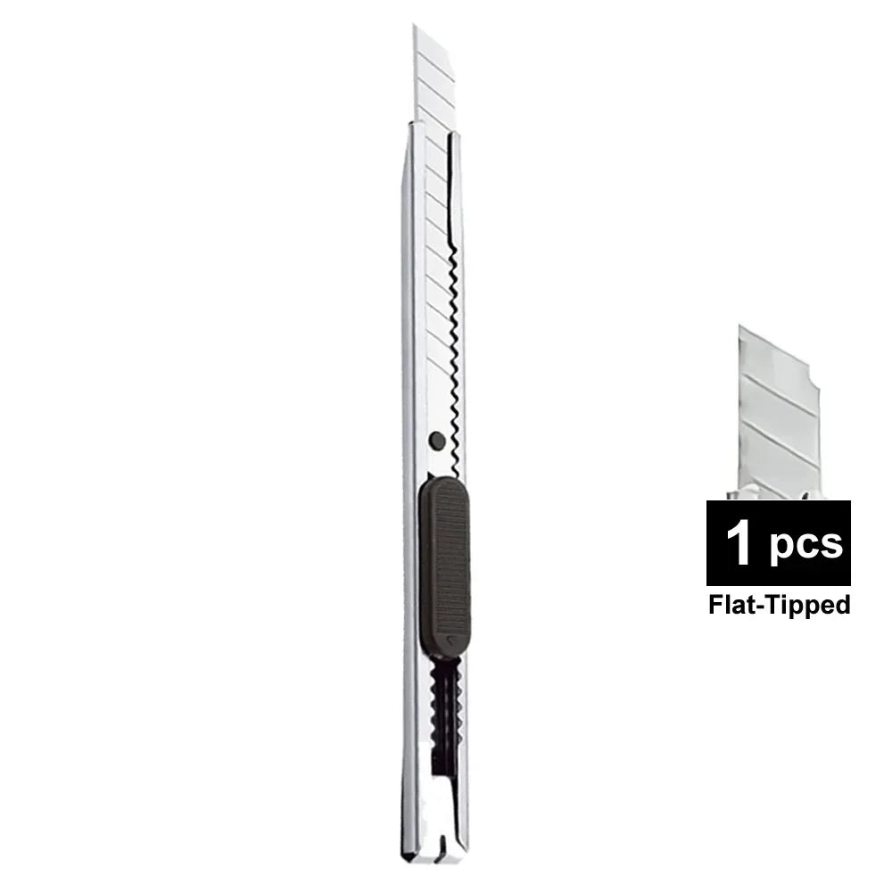 1/5/10Pcs Utility Knife Stainless Steel Paper Cut Box Cutter Tools Kit Non-Slip Blades Unboxing Knife Handicraft Carving Tools