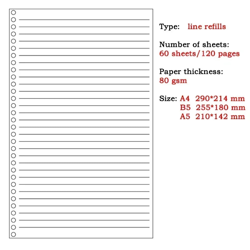 Loose Leaf Notebook refillable page Diary Planner Office School Supplies Stationery cute gel pen student writing a5 kawaii shell