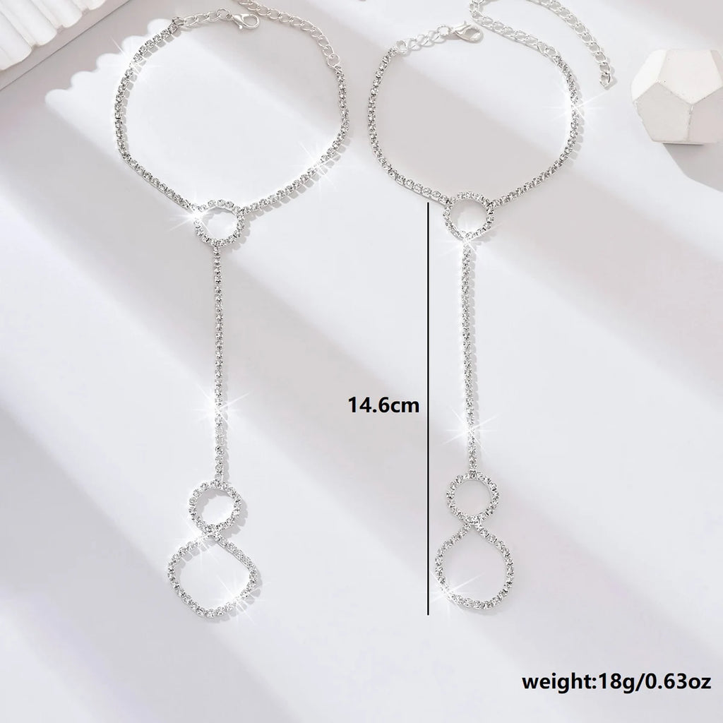 ANKLÉA - 
2 women's trendy and fashionable claw chain series circular ankle chain outdoor tourism beach banquet party holiday gift