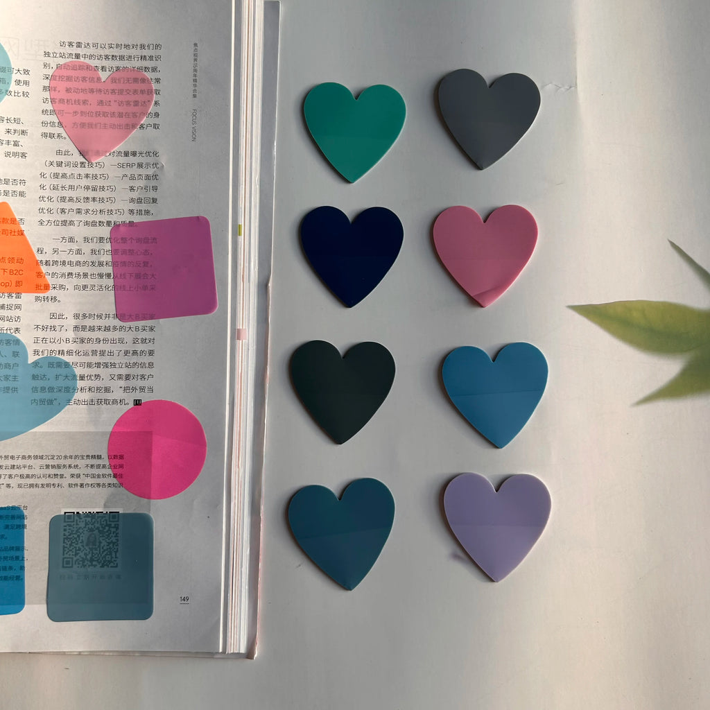 8 Colors 160 Sheets Transparent Sticky Note Memo Pad Scrapes Stickers Waterproof Clear Notepad School Stationery Office Supplie