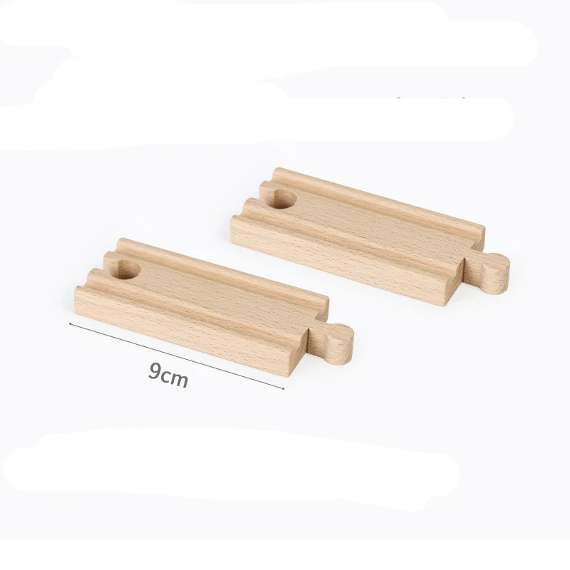 Wooden Train Track Connector Railway Rails Accessories Fit Thomas Train Road Connector Wood Railway Bridge Boys Birthday Gifts