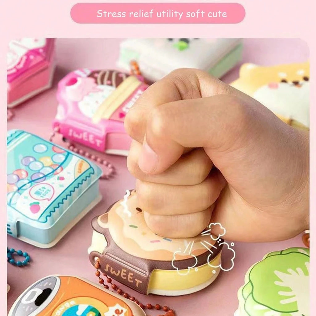 Cartoon Soft Silicone Cover Memo Pad Paper Sticky Notes Planner Sticker Dessert Game Series Notepad Office School Supplies 1Pcs