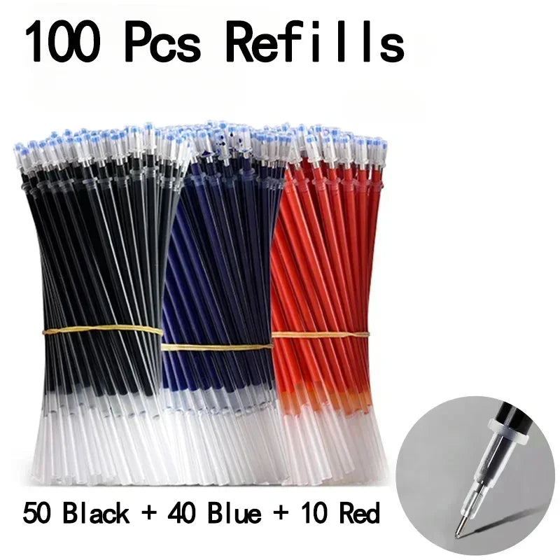 20/50 Pcs Gel pens Set Black Blue Red Refill Gel School & office Supplies Stationery kawaii accessories stationery cute pens