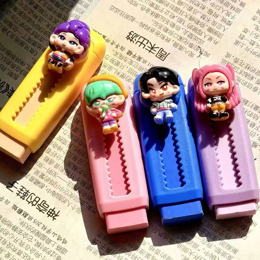 Creative Cartoon Kpop Demon Hunters 2B Pencil Eraser Clean and Mess Free Student Exam Office Sketch Soft Eraser for Kids