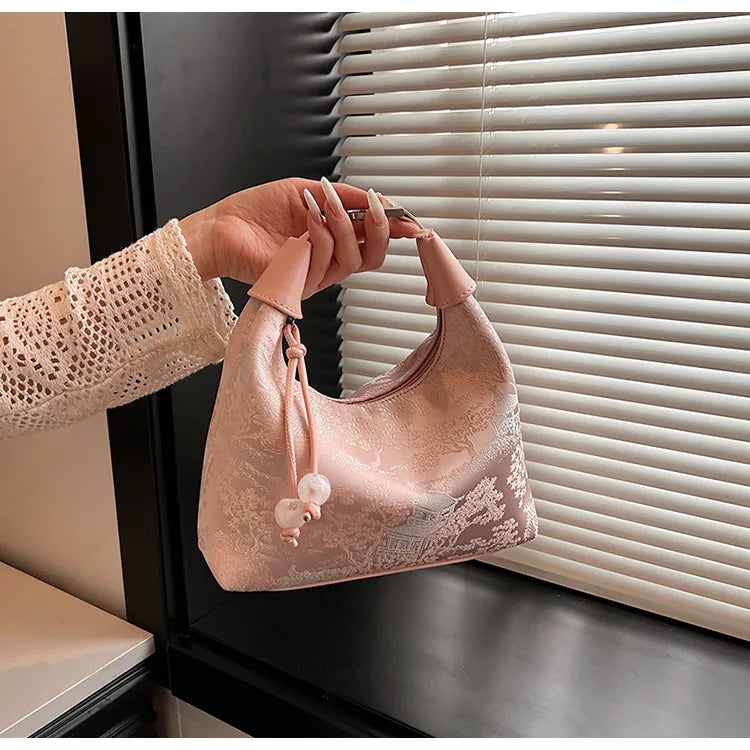 RUNA - 
Fashionable Chinese Embroidery Handbag Brand Versatile Shoulder Bag 2025 New Chinese Style Tote Bag Trend Designer Travel Wallet