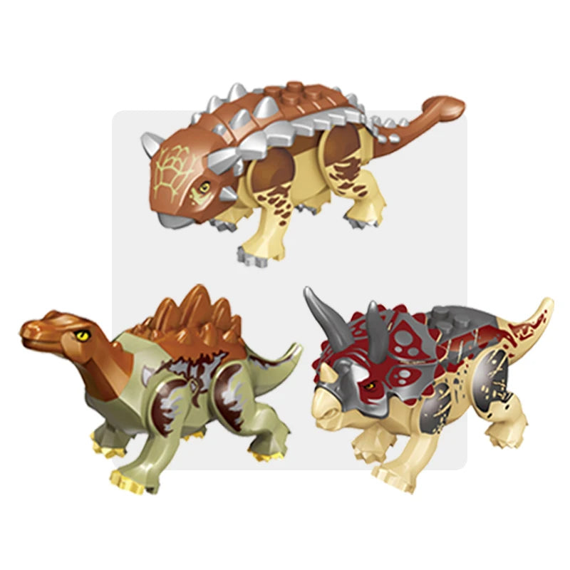Jurassic World Dinosaurs Velociraptor Triceratops Indominus T-Rex Model Assemble Educational Building Blocks Toys For Kids Gifts