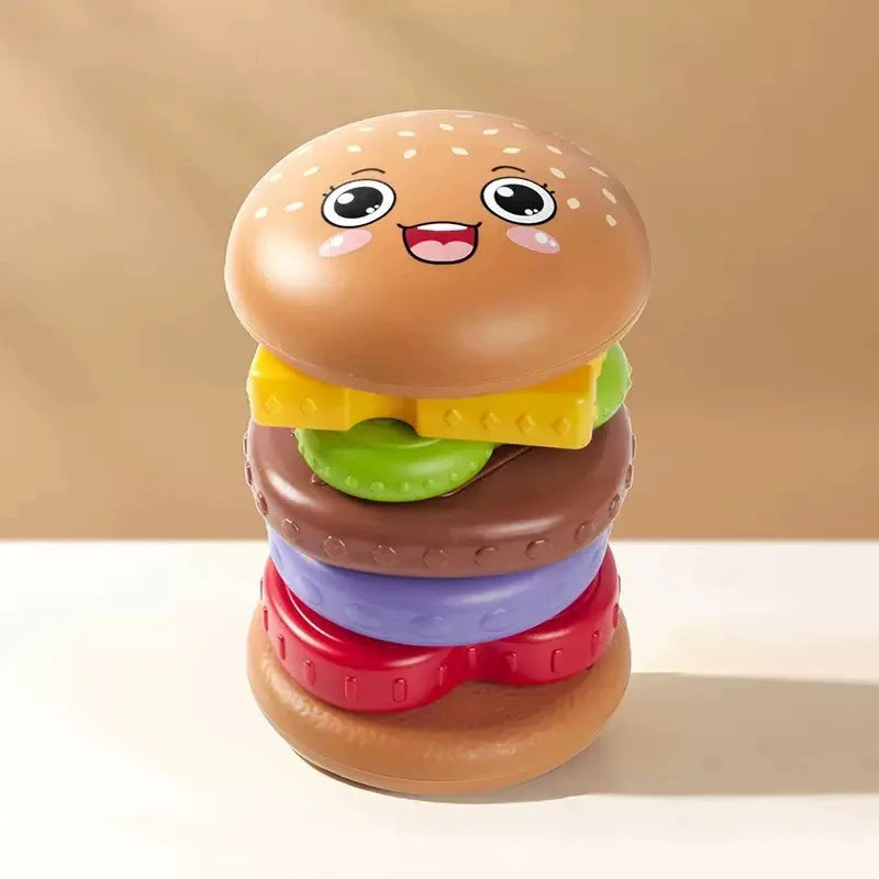 Montessori Stacking Toys for Babies 0 12M Rainbow Ring Stacker Baby Stacking Tower for Toddlers Educational Learning Sensory Toy