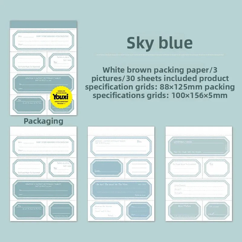 Journal GO 30pcs Vintage Label Paper Sticker Tag Scrapbooking Junk Journal Kits Crafts Classification Retro Label Stickers