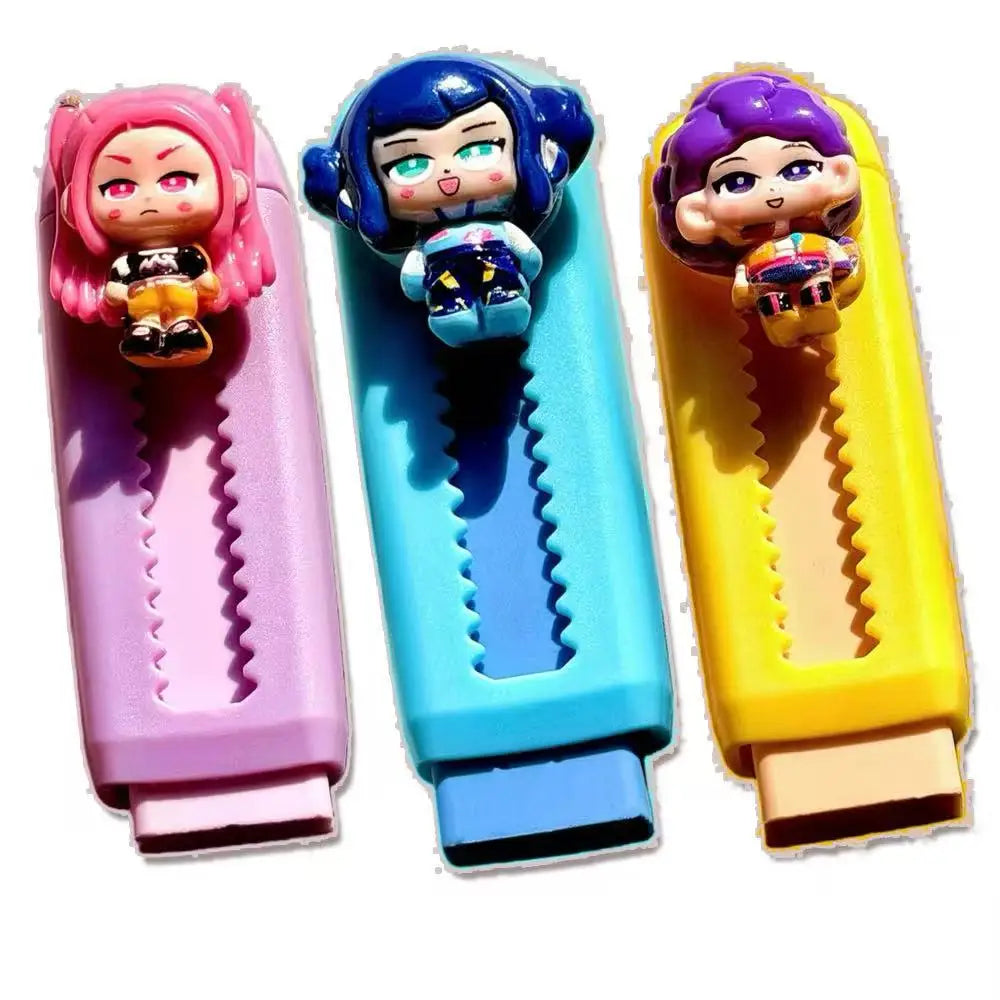 Creative Cartoon Kpop Demon Hunters 2B Pencil Eraser Clean and Mess Free Student Exam Office Sketch Soft Eraser for Kids