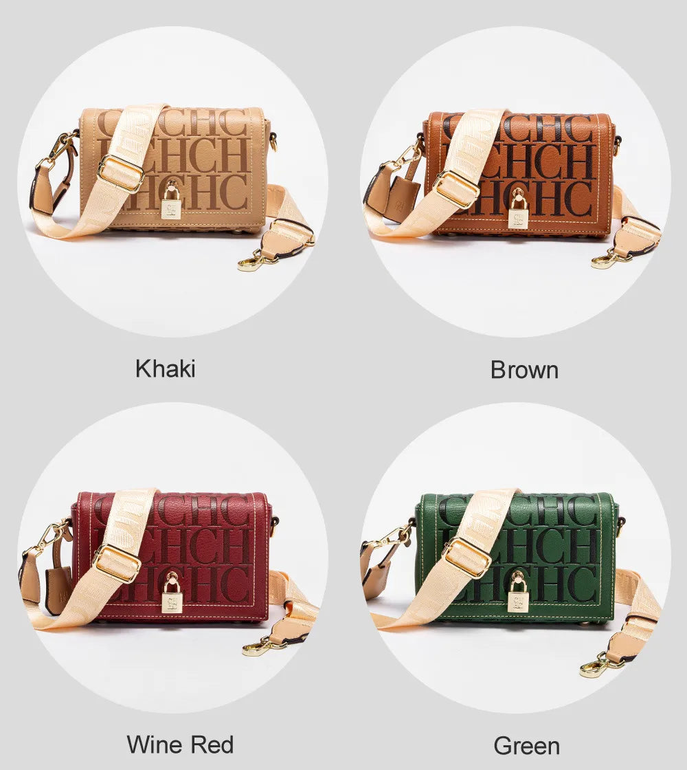 ARLIS - 
Fashion Design Model Metal Accessories Buckle Women's Shoulder Bag Luxury Brand 2025 Fashion Solid Colour Printed Head Bag