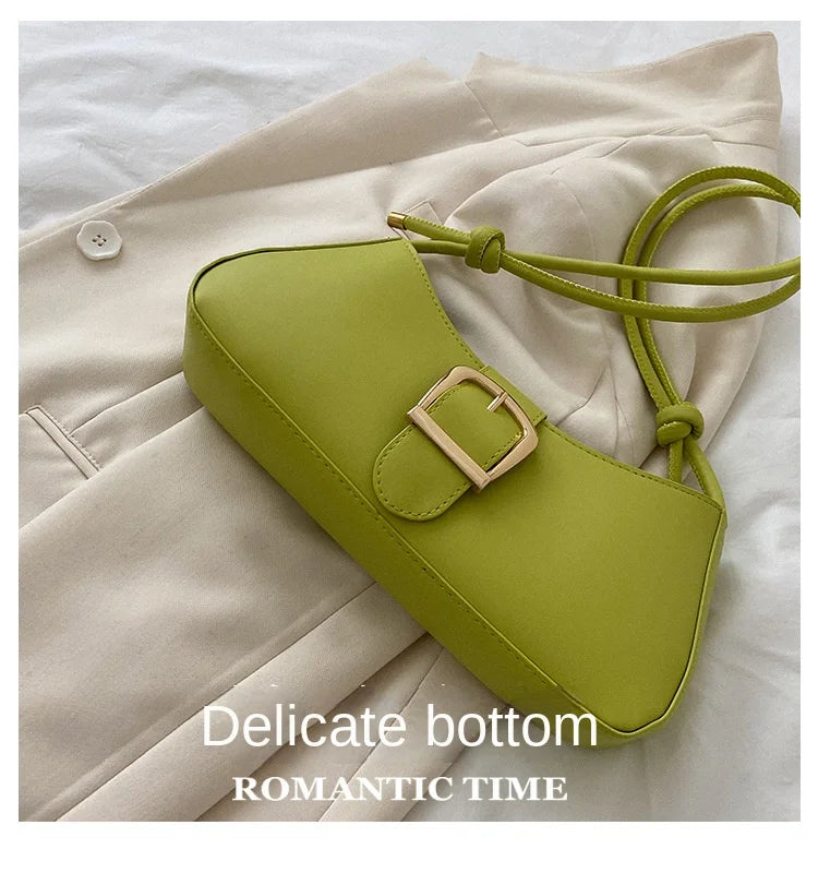KIRA - 
Women's Shoulder Bag Solid Color Popular Small Bag Trend Summer 2025 New Trendy Crossbody Bag Texture Shoulder Underarm Bag