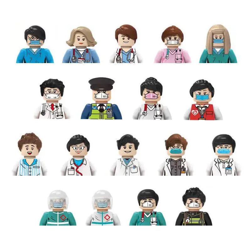 Building block toys, mini figures, character action figures, city people, building block accessory sets, children's gifts