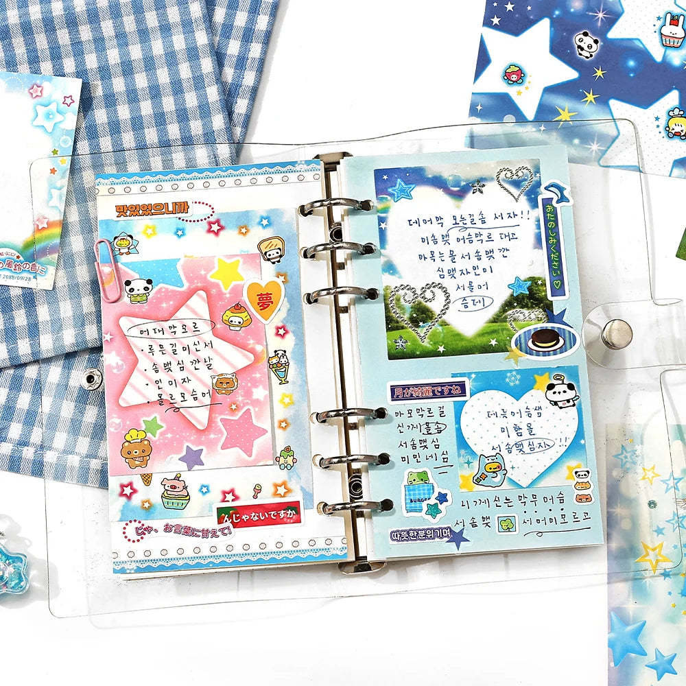 30sheets Neon Universe Series Kawaii Ins Memo Material Scrapbook Background Paper Creative Decoration DIY Handmade Craft Paper