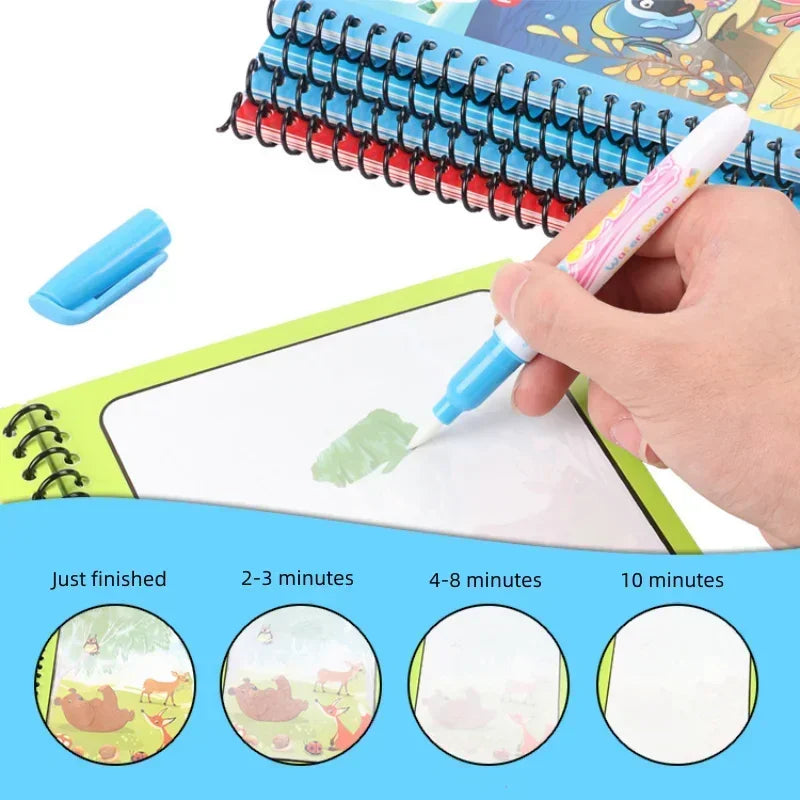 Magic Water Book with Pen Children Drawing Coloring Books for Kids 2 To 4 Years Old Learning  Education Toy Baby Montessori Toys