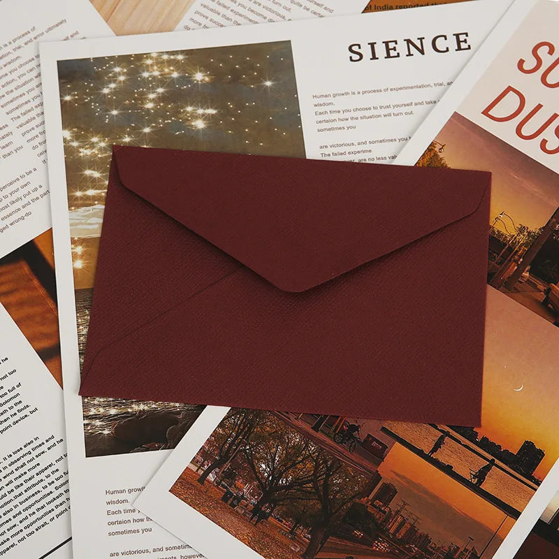 10pcs Linen-Textured Envelope Set - Retro Western Linen Paper for Letters/Invitations Retro Stationery Set
