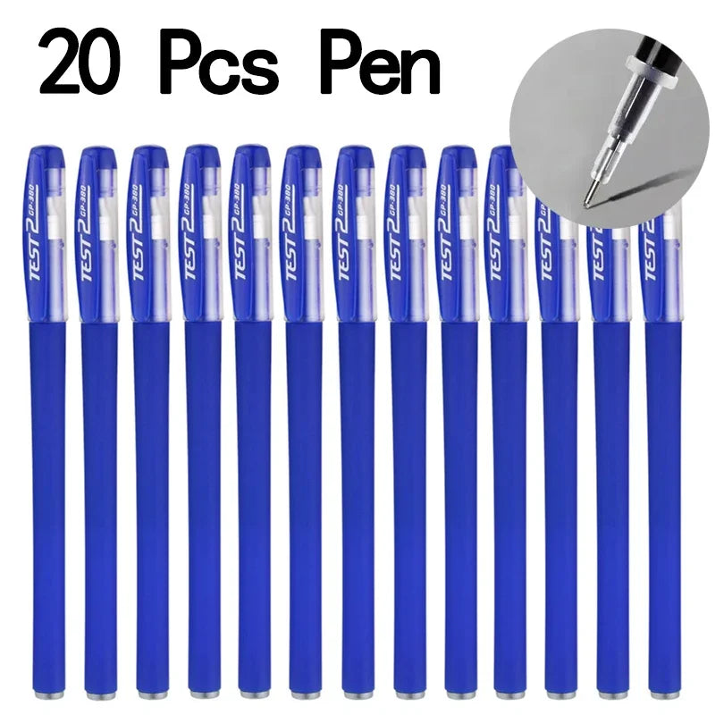 20/50 Pcs Gel pens Set Black Blue Red Refill Gel School & office Supplies Stationery kawaii accessories stationery cute pens