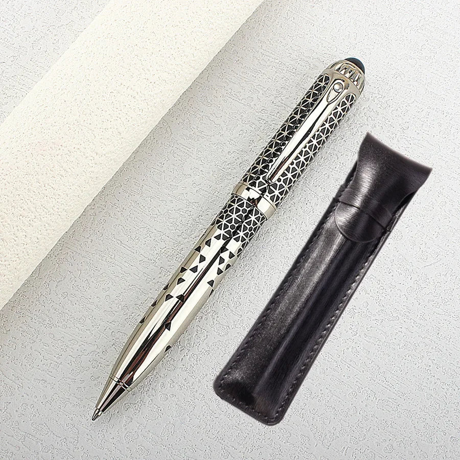 Classic Luxury Ink Ballpoint Pen, Ink Medium Point 0.7mm Smooth Writing Metal Ball Point Pen Signature Pen