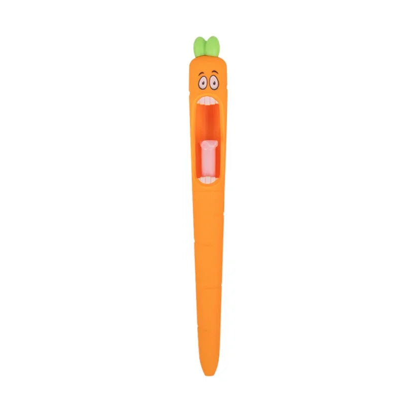 1-4 pcs Amusing Stationery Kawaii Gel Pen School Office Supplies Creative Carrot Funny Recreation Cute Gel Pen