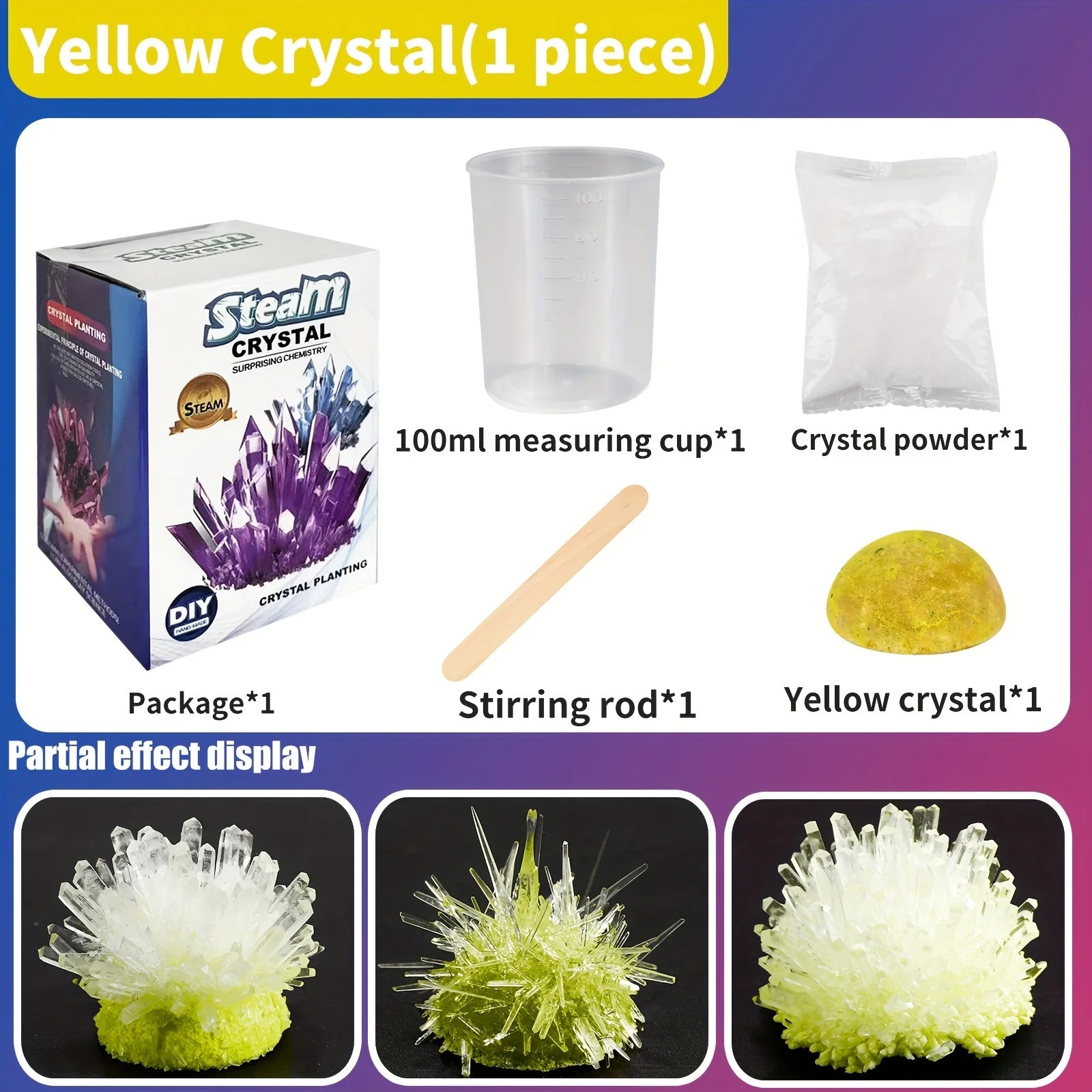 Science education toys, crystal growth and planting, educational puzzle toys, DIY crystal growth toys, Halloween/Christmas