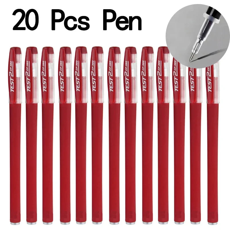 20/50 Pcs Gel pens Set Black Blue Red Refill Gel School & office Supplies Stationery kawaii accessories stationery cute pens