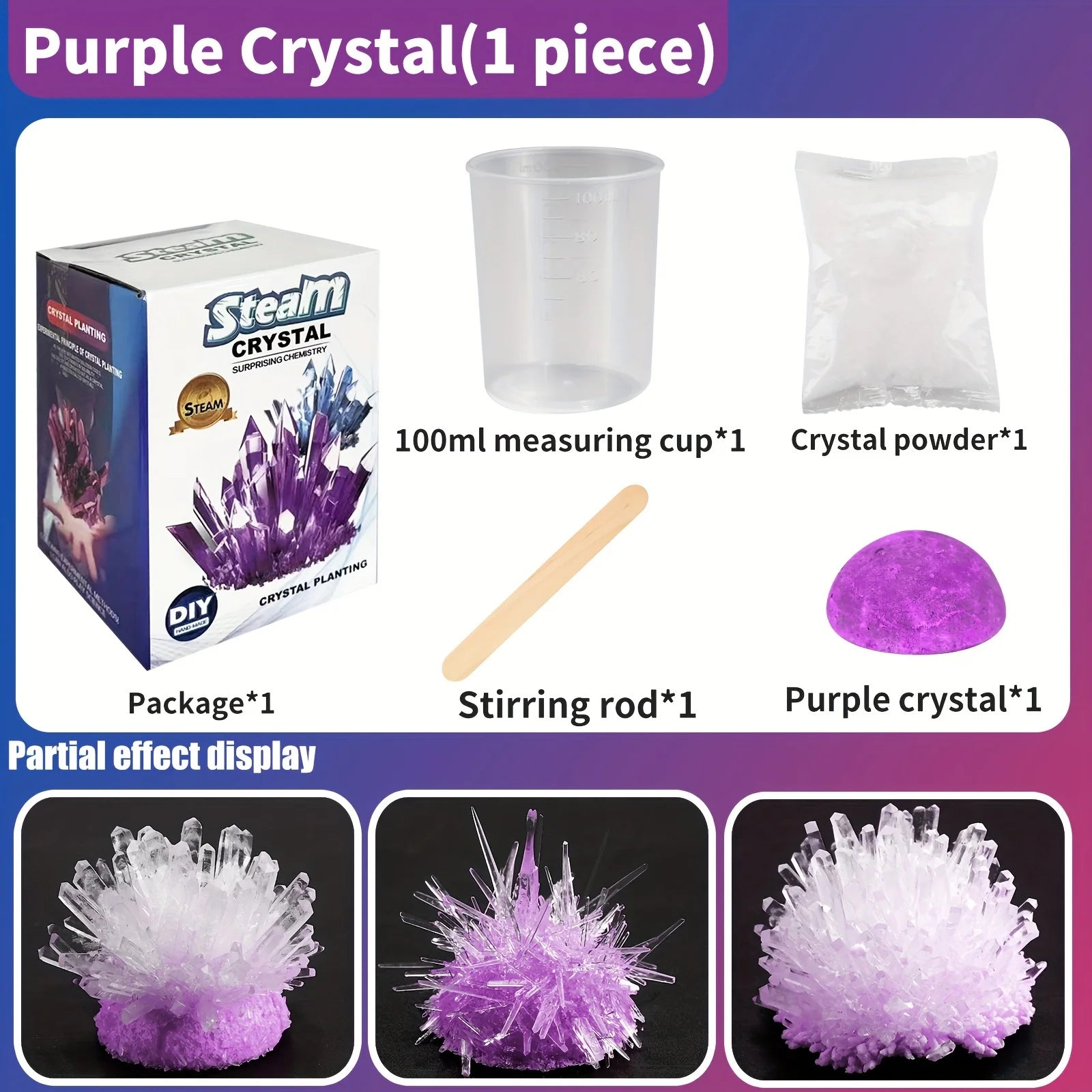 Science education toys, crystal growth and planting, educational puzzle toys, DIY crystal growth toys, Halloween/Christmas